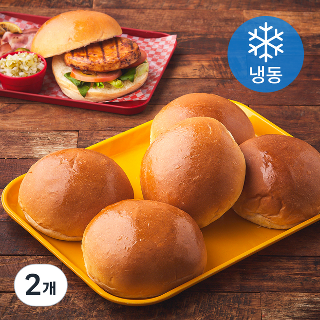 더그린테이블 브리오슈 치아바타 햄버거 번 (냉동), 95g, 2개, 6개입