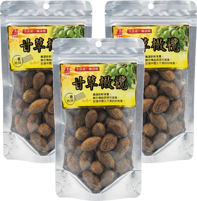 李家興 甘草橄欖, 150g, 3包