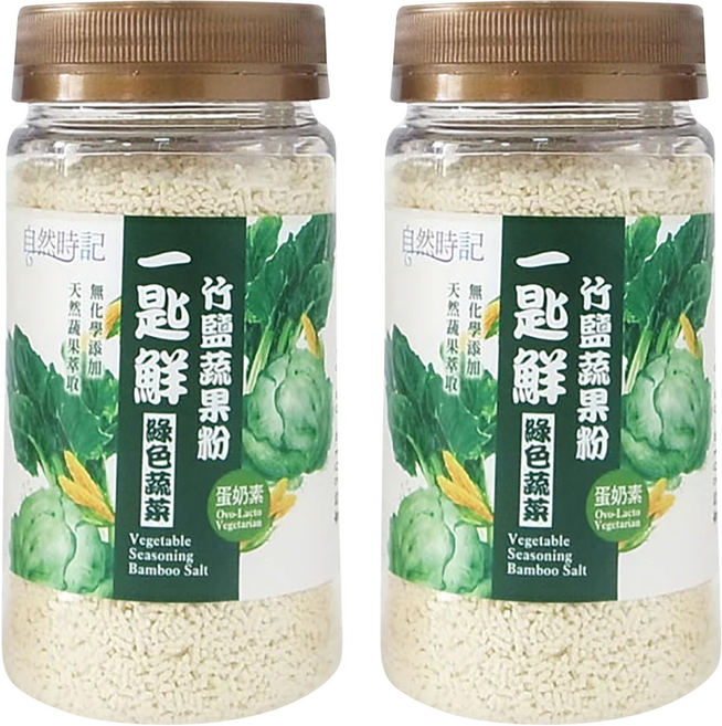 Nature Time 自然時記 一匙鮮 竹鹽蔬果粉 綠色蔬菜, 120g, 2罐