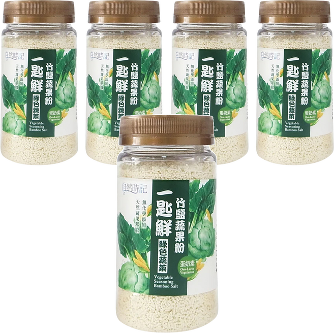 Nature Time 自然時記 一匙鮮 竹鹽蔬果粉 綠色蔬菜, 120g, 5罐