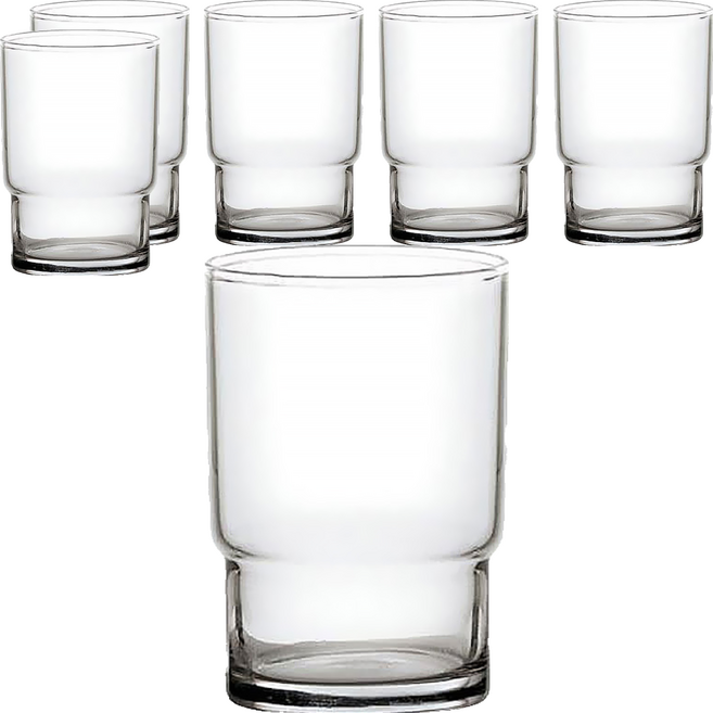 Ocean Glass Stack可疊式水杯 245ml, 透明, 6個