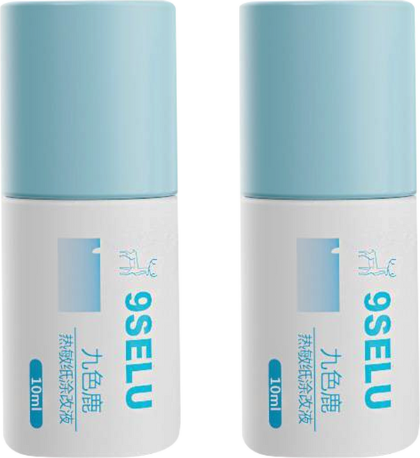 9SELU 九色鹿 熱敏紙塗改液 一般款 10ml, 2瓶
