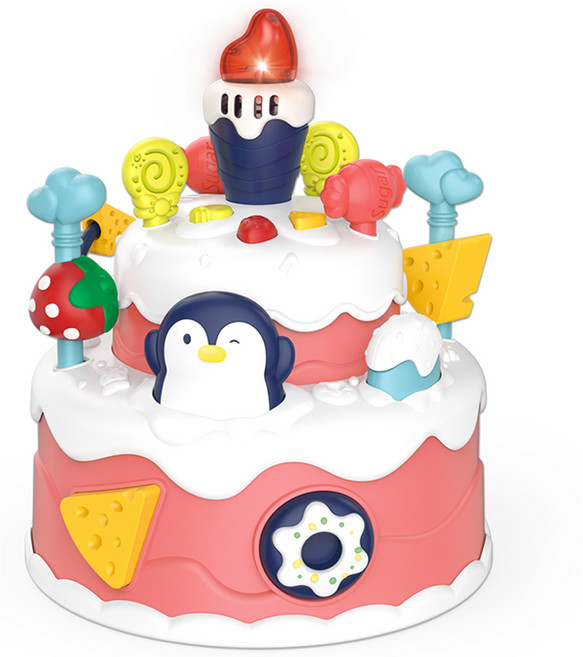 Ari和朋友們 韓語生日歌遊戲蛋糕玩具, 混合色, 1個