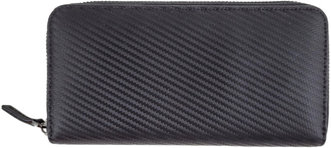 真皮碳纖維牛皮 16卡位全開式拉鍊男士皮夾錢包長夾男夾 LH958 206g