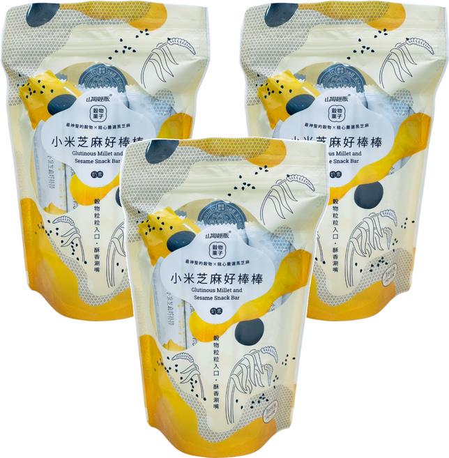 山海經脈 小米芝麻好棒棒 12支, 14g, 3包