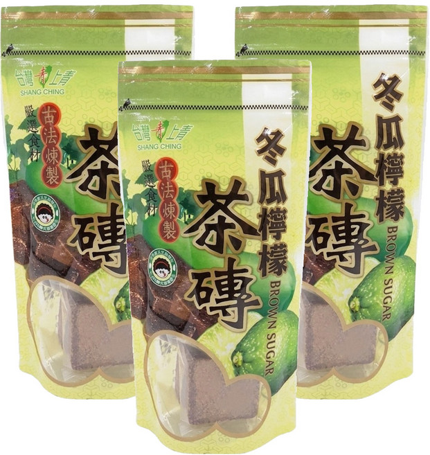 上青 黑糖塊 冬瓜檸檬茶磚 a254, 200g, 1包, 3包