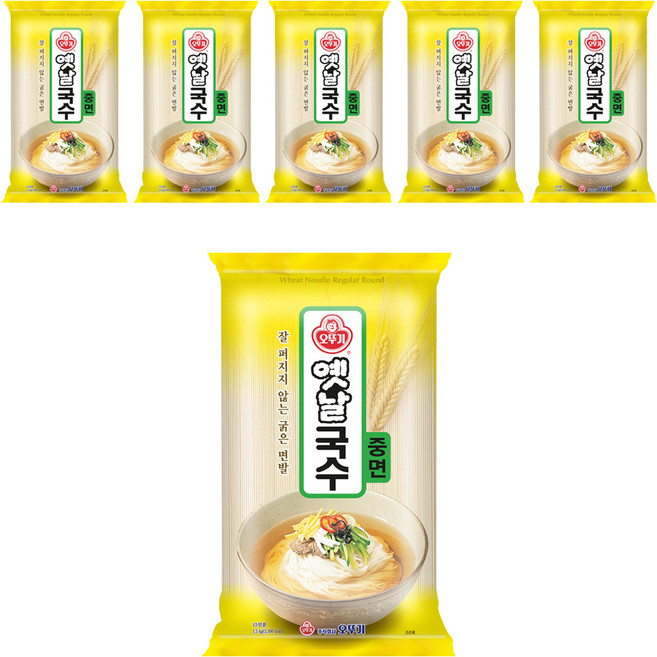 오뚜기옛날 국수 중면, 1.5kg, 6개