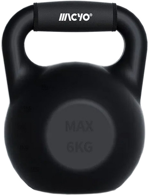 MACYO 麦克羊 居家健身注水自灌重量壺鈴 1~6kg可調式款, 時尚黑, 1個, 755g