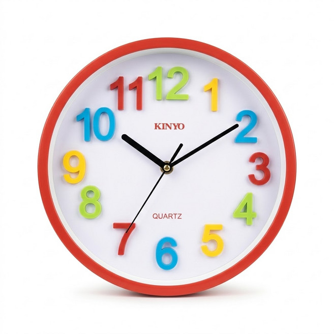 Kinyo CL128立體彩字靜音掛鐘 10吋, 1件