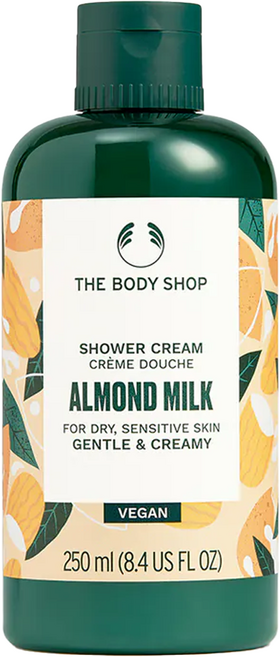 THE BODY SHOP 美體小舖 杏奶舒敏滋養沐浴乳 國際航空版, 250ml, 1瓶