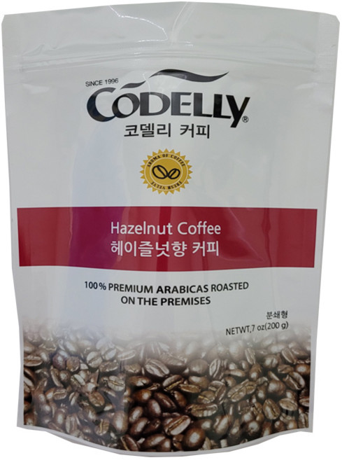 코델리 헤이즐넛 분쇄커피, 200g, 1개
