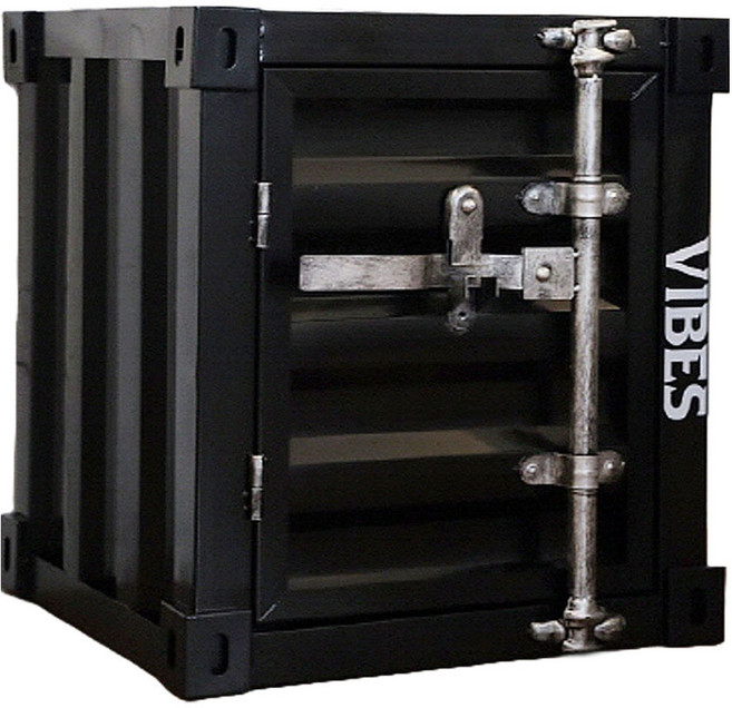 주식회사아텍스 웨어하우스 인테리어 철제 잠금 캐비넷 + 열쇠, 블랙, 2단