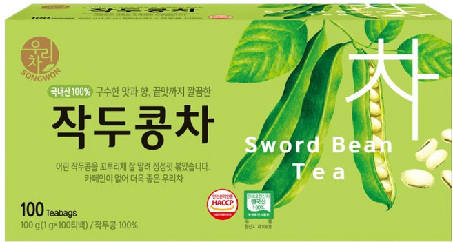 우리차 작두콩차, 1g, 100개입, 1개