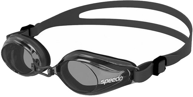 speedo 成人款運動泳鏡 Edge, 黑色 + 灰色, 1個