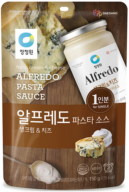 청정원 알프레도파스타소스 싱글파우치, 150g, 1개