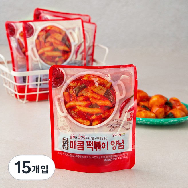 곰곰 매콤 떡볶이 양념, 140g, 15개입