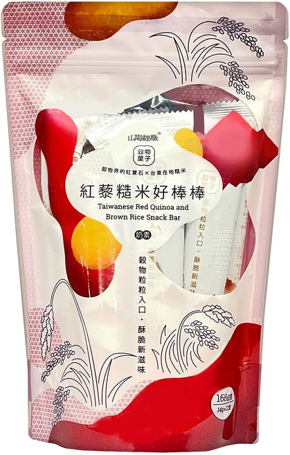 山海經脈 紅藜糙米好棒棒 12支, 168g, 1包