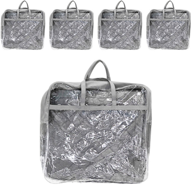 더베딩샵 이불 보관가방 소, 그레이, 5개