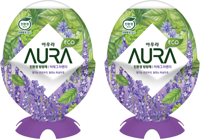 아우라 빅에그 실내용 방향제 라벤더, 440ml, 2개, 라벤더향