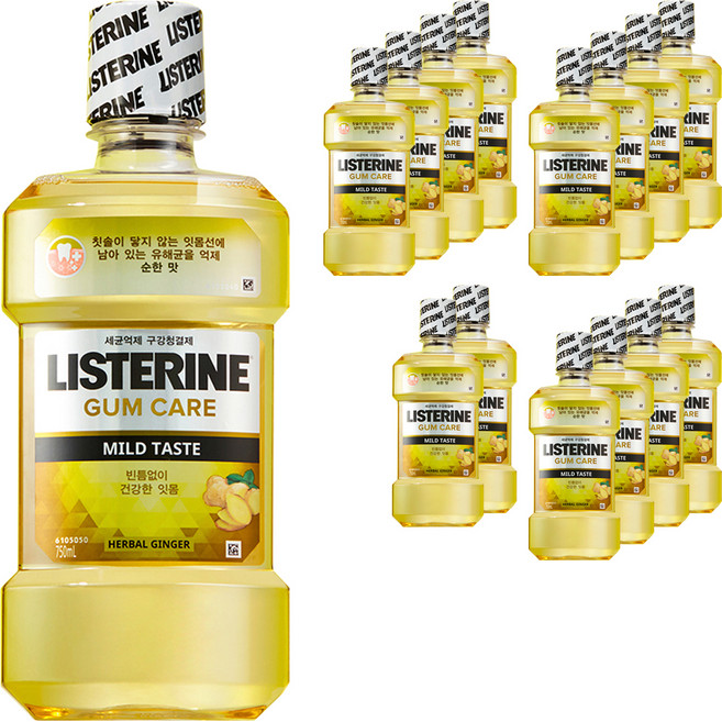 리스테린 검케어 마일드 구강청결제, 250ml, 15개