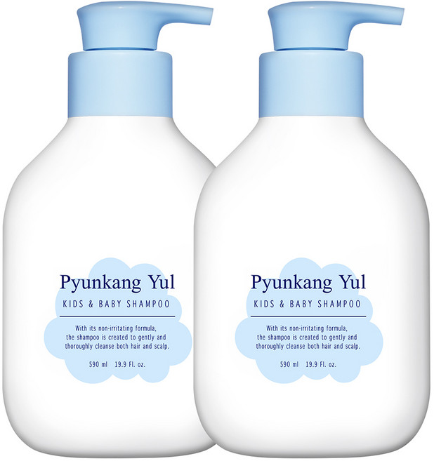 편강율 키즈 앤 베이비 샴푸 베이비파우더향, 590ml, 2개