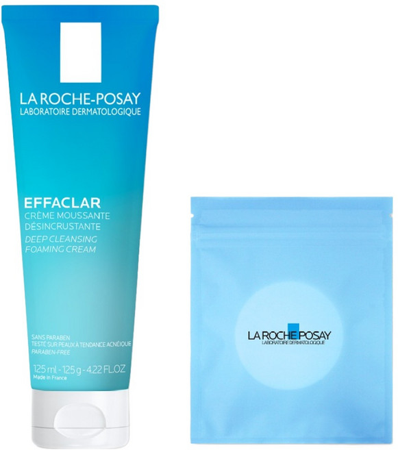 라로슈포제 에빠끌라 딥 클렌징 포밍 크림 + 화장솜 30p 세트, 125ml, 1개