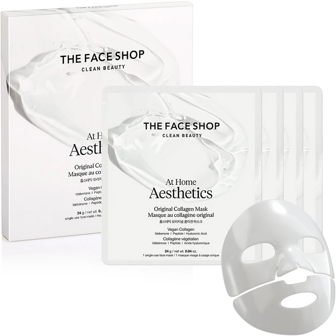 더페이스샵 홈스테틱 오리지널 콜라겐 마스크, 4개입, 1개 - 쿠팡