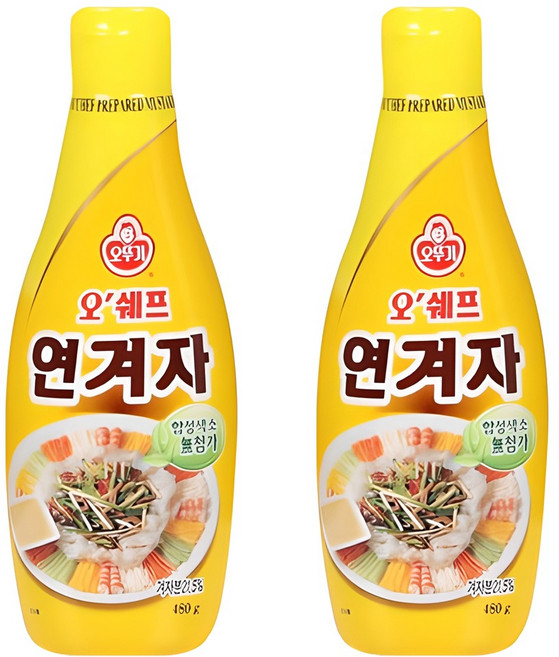 오뚜기 오쉐프 연겨자, 480g, 2개