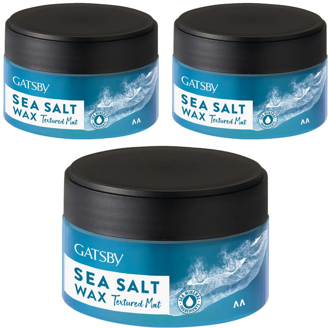 GATSBy 海鹽消光髮蠟 紋理線條, 80g, 3個