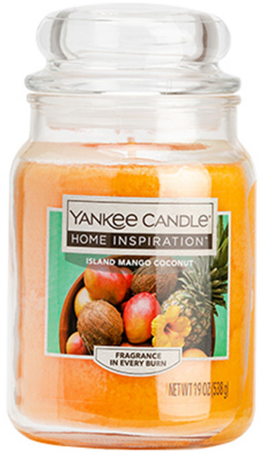 YANKee CANDLe Home Inspiration罐型香氛蠟燭 L, Island Mango Coconut, 538g, 1罐