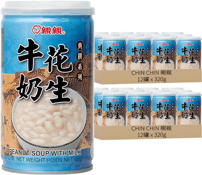 CHIN CHIN 親親 牛奶花生湯, 320g, 24罐