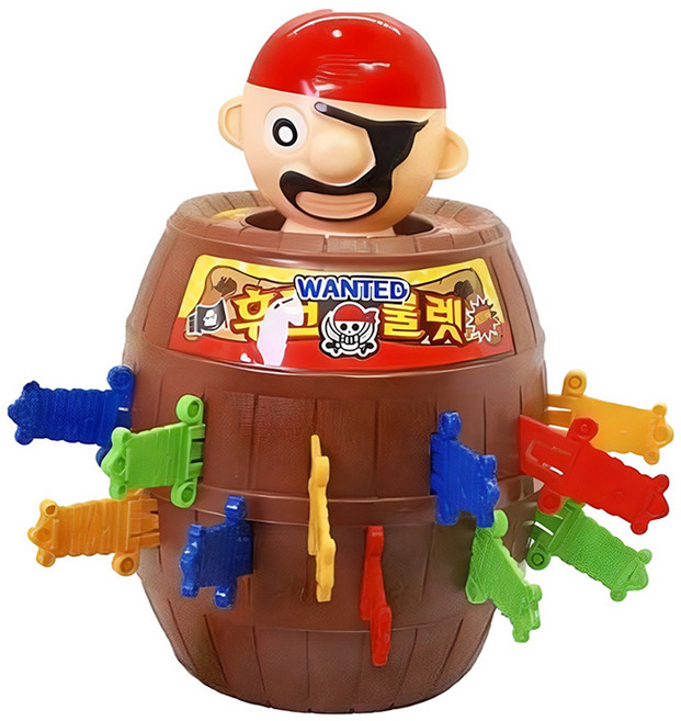 재미존 해적 후크 룰렛게임 중형, 혼합색상, 1개