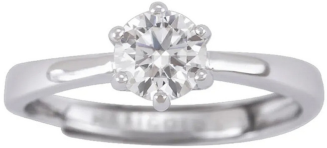 MARIGOLD 美爾朵 925純銀 星光熠熠6爪莫桑鑽戒指 KMD121