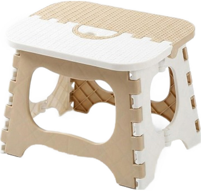 타이탄 접이식 폴딩 의자 화장실 의자 휴대용 플라스틱 의자 미디엄 22.5 x 17.5 x 20 cm, 카키, 1개