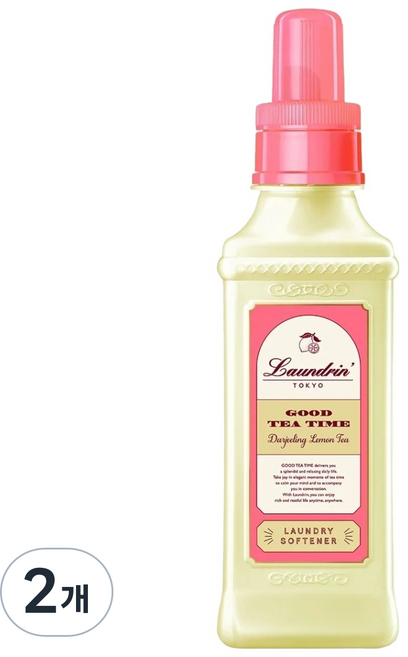 란도린 섬유유연제 레몬티 600ml, 2개