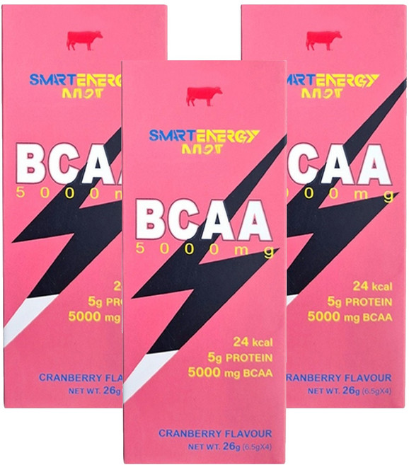 RED COW 紅牛 聰勁即溶BCAA 5000mg 蔓越莓 4包, 26g, 3盒