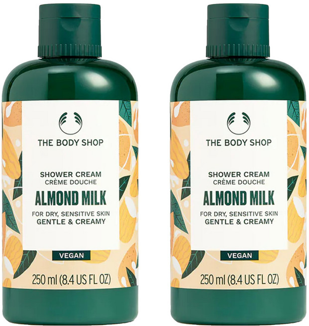 THE BODY SHOP 美體小舖 杏奶舒敏滋養沐浴乳 國際航空版, 250ml, 2瓶