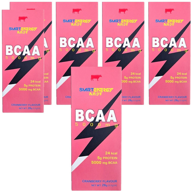 RED COW 紅牛 聰勁即溶BCAA 5000mg 蔓越莓 4包, 26g, 6盒
