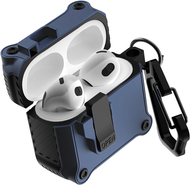 구스페리 범퍼 락 하드 케이스, 에어팟 4세대, 네이비, 1개