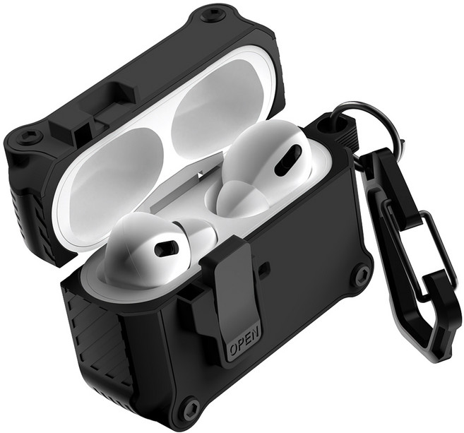 구스페리 범퍼 락 하드 케이스, 에어팟 4세대, 블랙, 1개