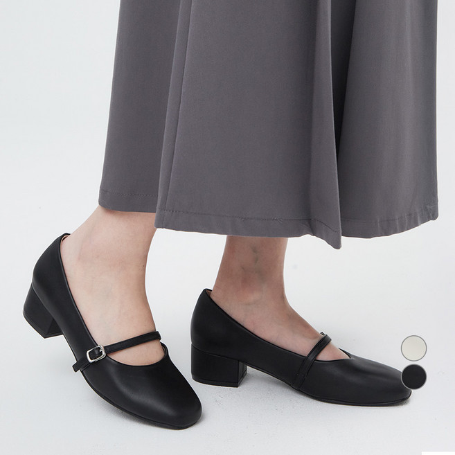 아피나르 스퀘어토 매리제인 펌프스 4cm