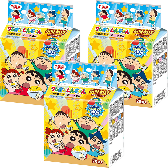 丸美屋 蠟筆小新飯友 20入 附貼紙, 50g, 3袋