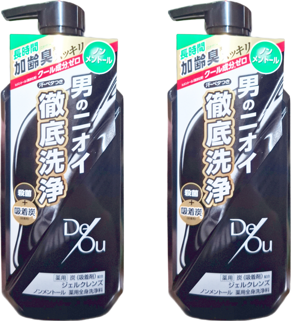 ROHTO 樂敦 DeOu 男仕去味淨化沐浴乳 柑橘草本 520ml, 2瓶