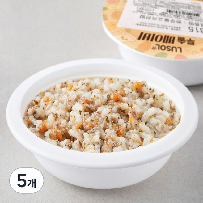 루솔 3단계 10~12개월 한우 불고기 진밥 이유식 315, 180g, 5개