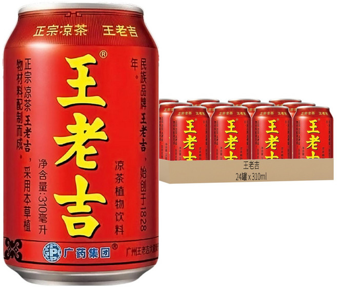 王老吉 涼茶植物飲料, 310ml, 24罐
