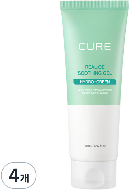 김정문알로에 라센스 로에 큐어 알로에 수딩젤, 150ml, 4개