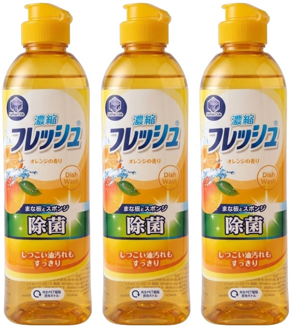 第一石鹼 Kitchen Club 中性濃縮柑橘精油洗碗精 柑橘精油, 250ml, 3瓶