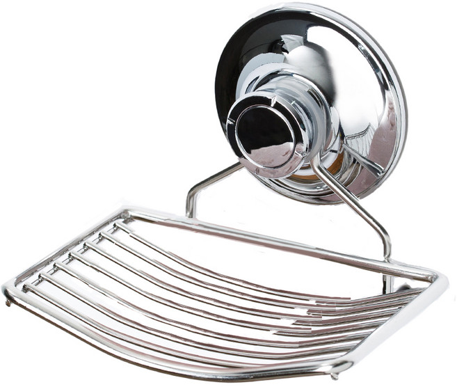 spider loc 不鏽鋼吸盤肥皂架, 銀色, 1個