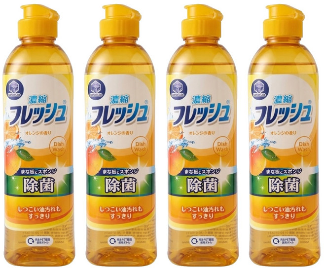 第一石鹼 Kitchen Club 中性濃縮柑橘精油洗碗精 柑橘精油, 250ml, 4瓶