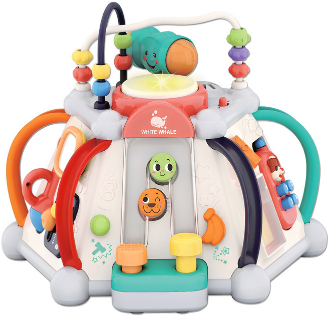 화이트웨일 아이쑥쑥 애니멀 조이박스 멜로디완구, 혼합색상, 1개